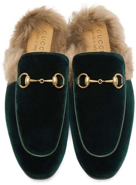 gucci green velvet princetown|Gucci princetown gg velvet slipper.